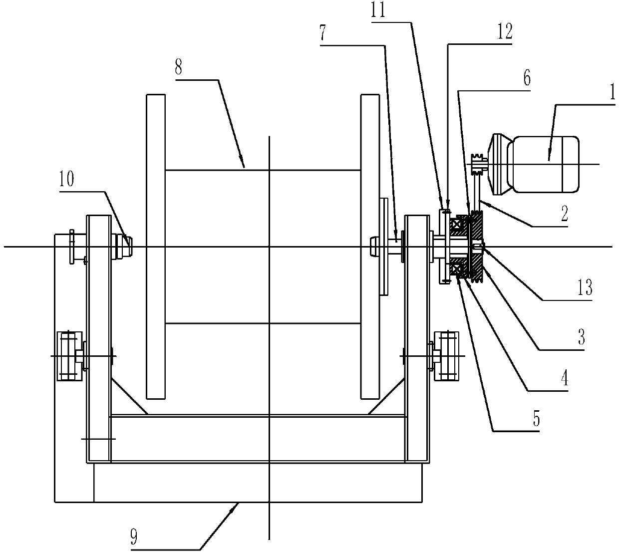 Cable pay-off and take-up device