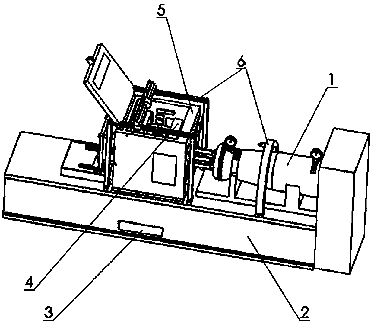 Thermal environment impact performance test device of composite material blade under multi-point impact excitation