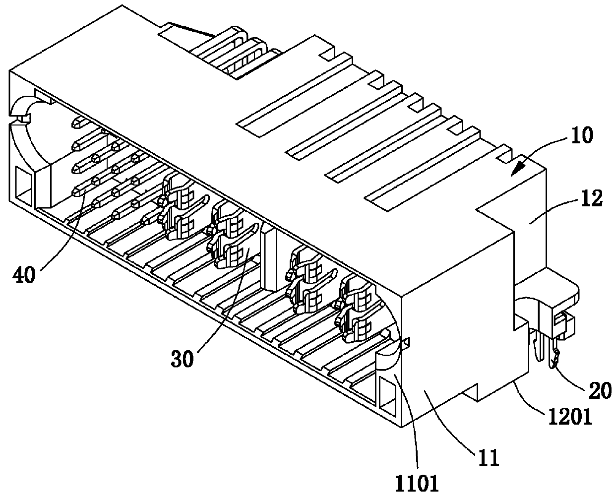 Electrical connector with locking structures