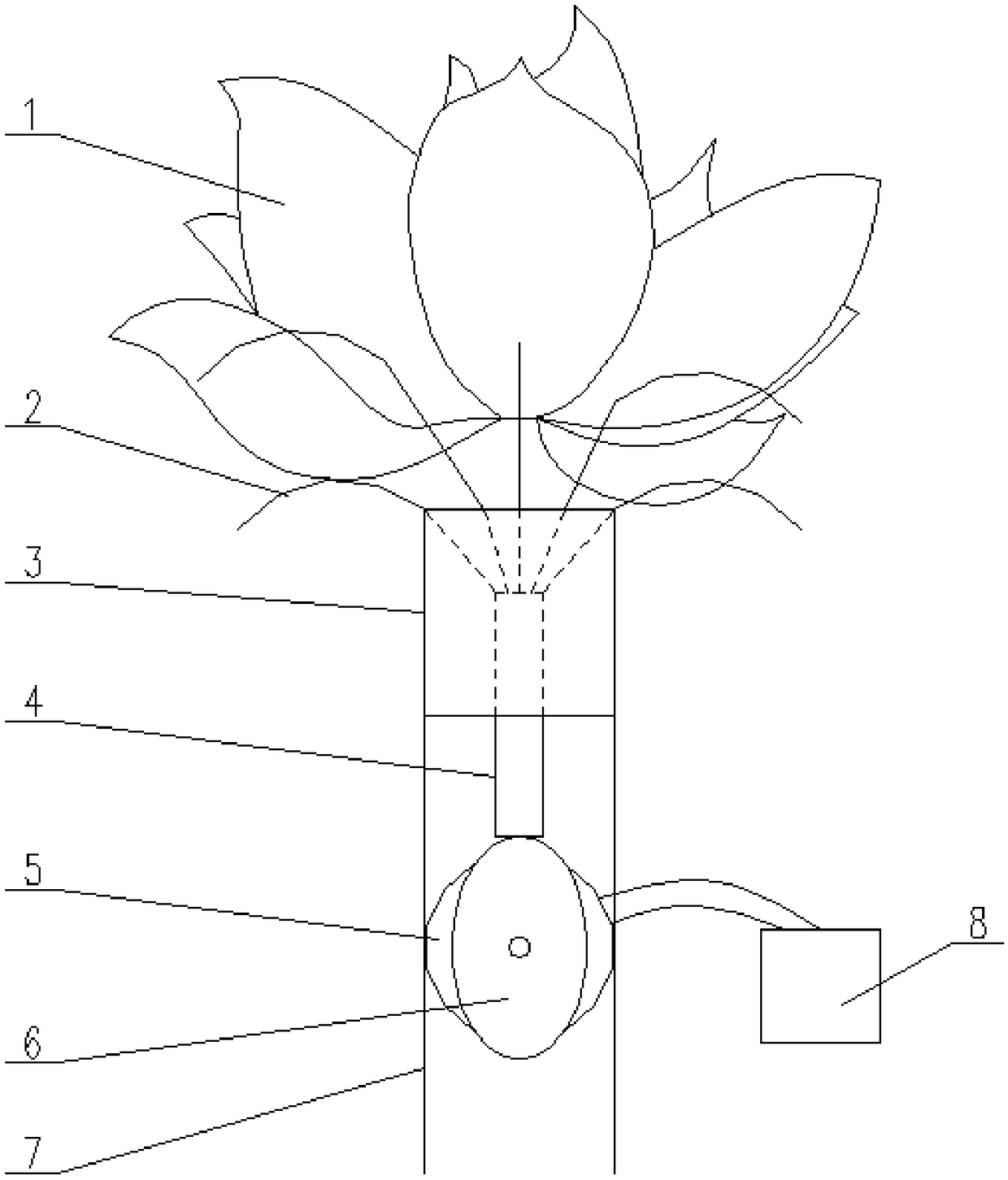 Automatic opening and closing bonsai flowers