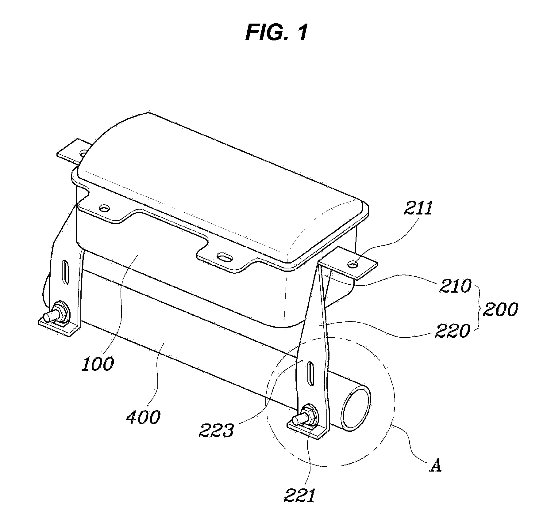 Airbag mounting assembly for vehicles