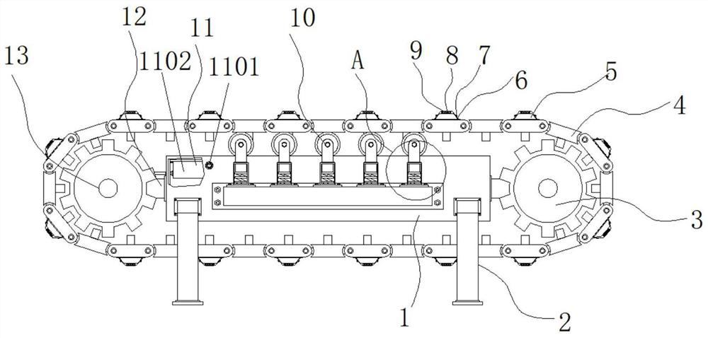 Universal crawler belt with reinforcing structure and for logistics transportation