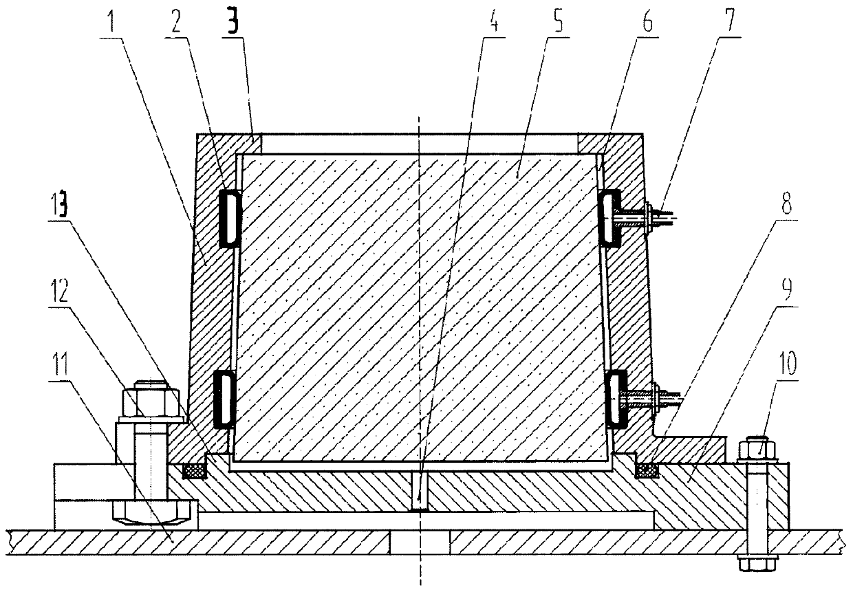 Tire sealed concrete impermeability test device