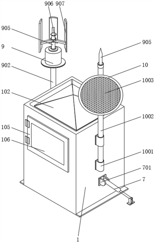 Highway rainfall early warning device with rainwater filtering structure