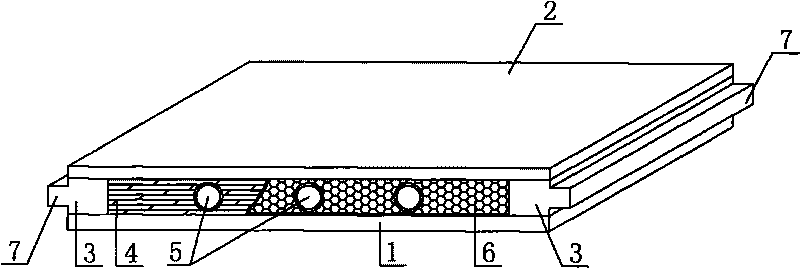 Heat accumulation and heat slow-release composite floor module