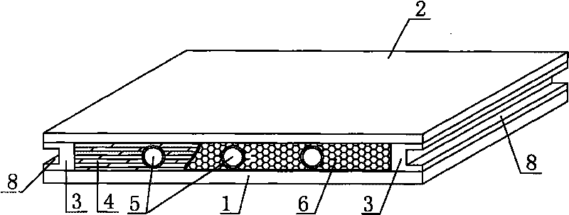 Heat accumulation and heat slow-release composite floor module