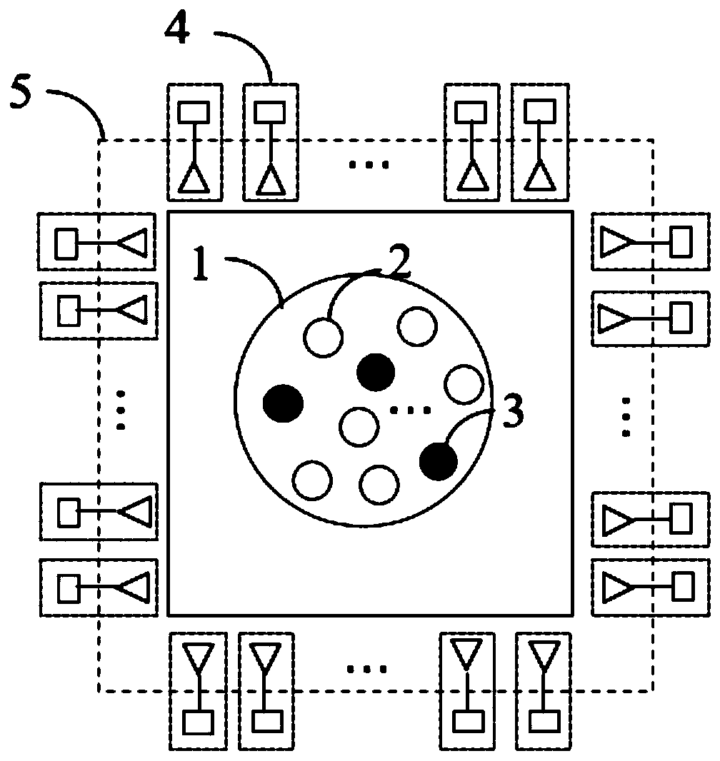 Multi-frequency multi-target selective wireless energy transmission method and system