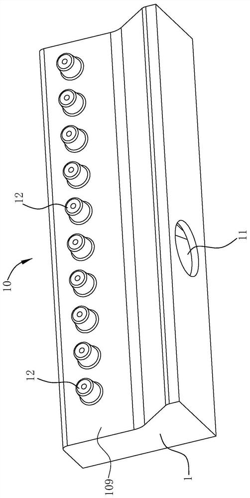 A gas distribution device and a gas water heater using the device