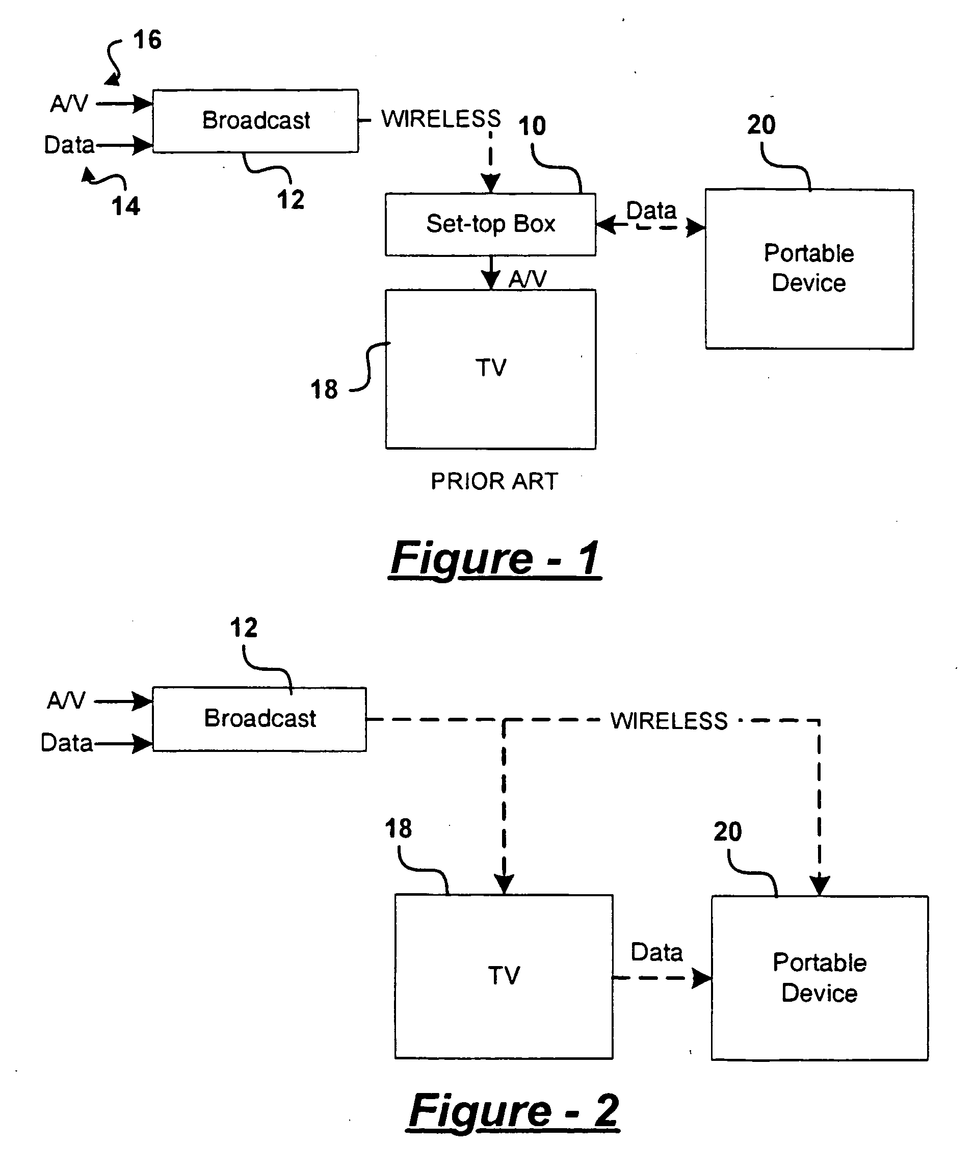 Portable device for viewing real-time synchronized information from broadcasting sources