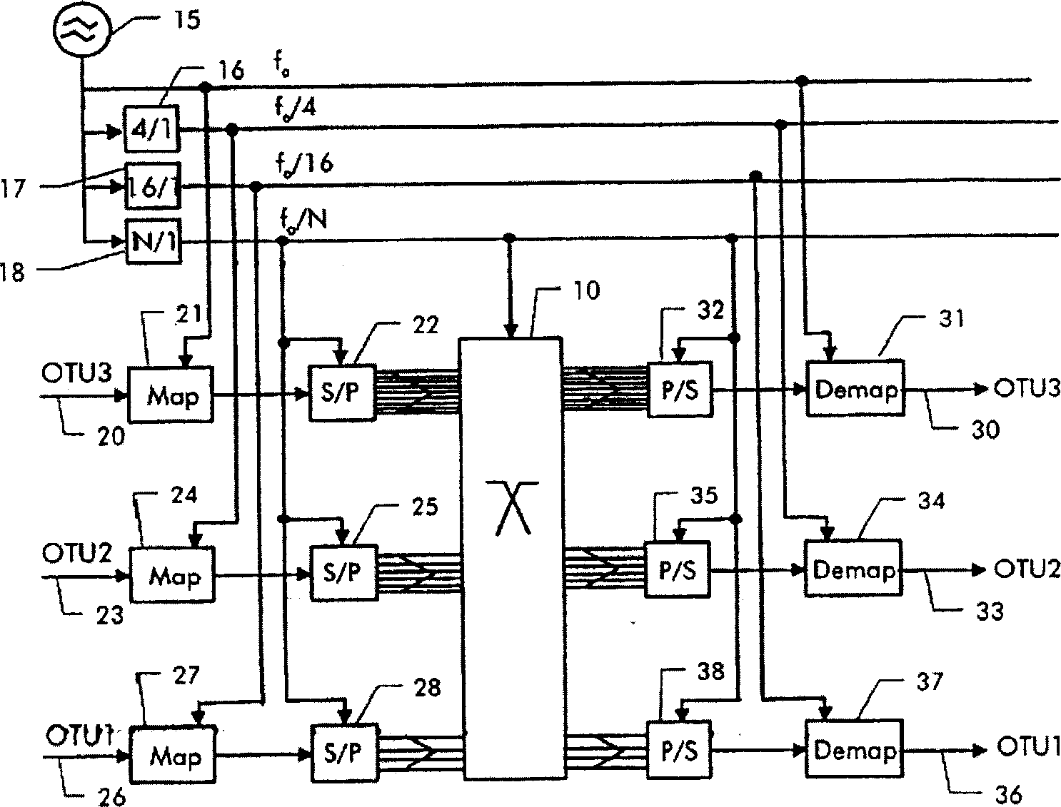 Signal dispatching method and system in optical transmission network