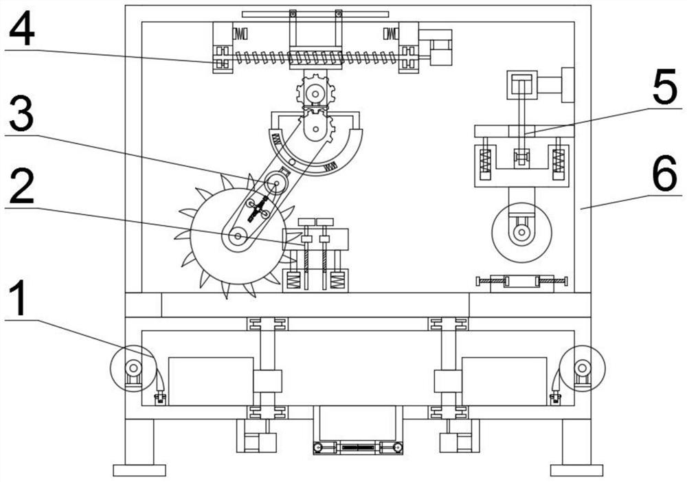 A multifunctional window frame cutting and grinding device