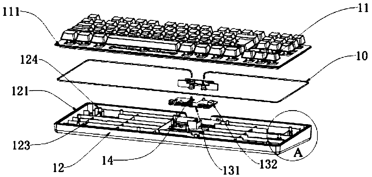 Optical fiber colorful light-emitting keyboard and its main board control circuit