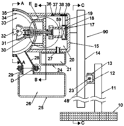 Grooving device for building wall construction