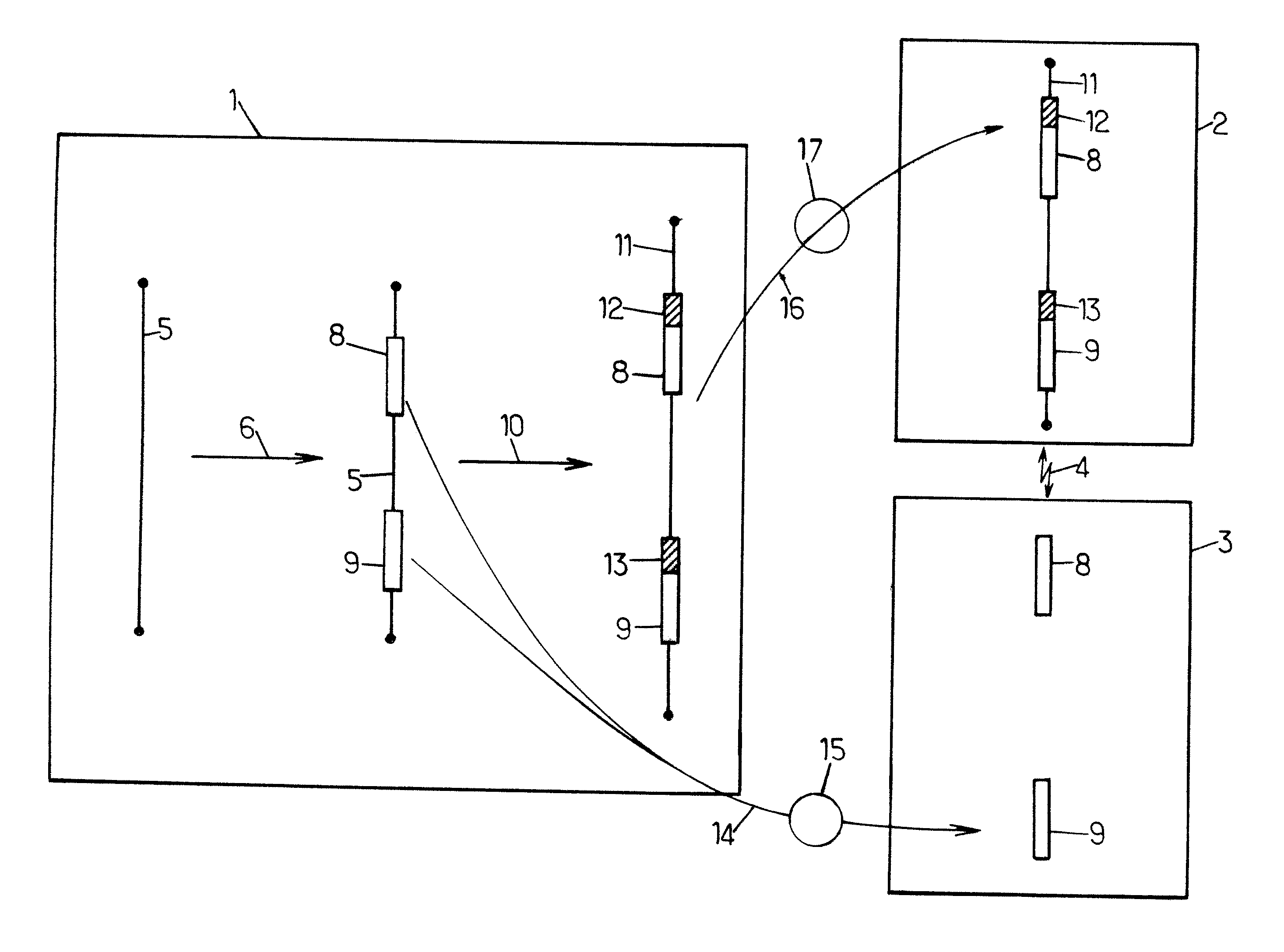 Method for allowing distributed running of an application and related pre-processing unit