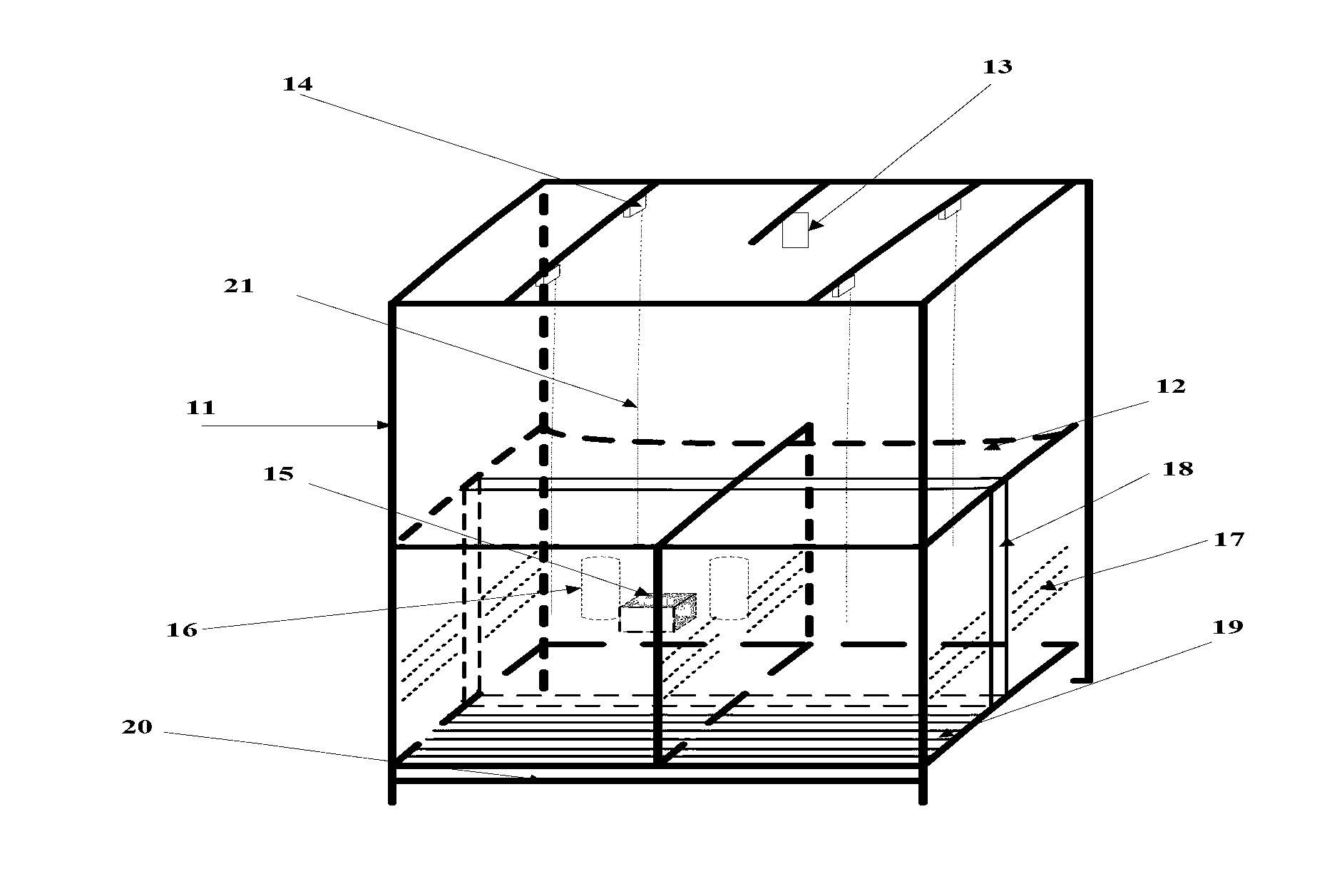 Device monitoring suspension of stimulated animal weightlessness tails in real time