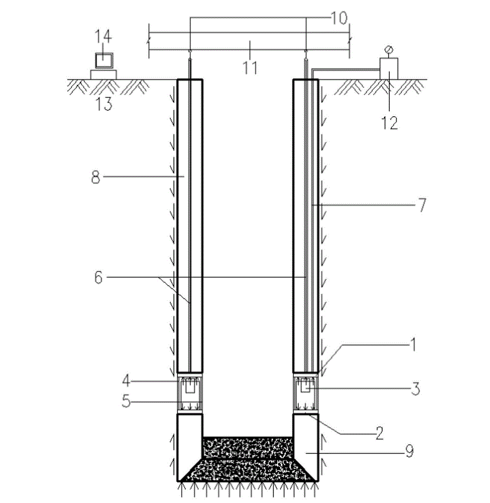 Load box for testing open caisson with self-balancing method