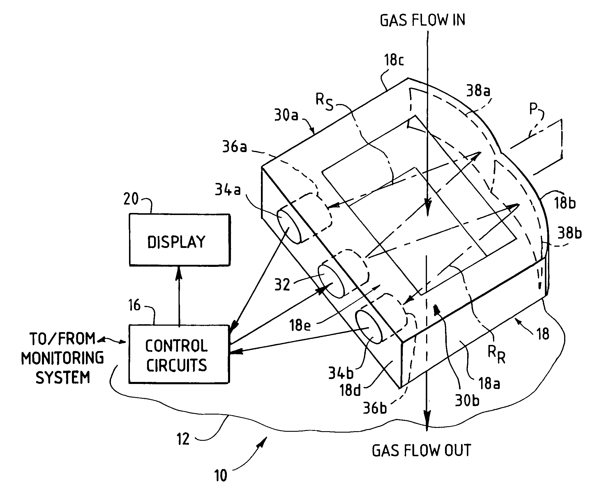 Chamber for gas detector