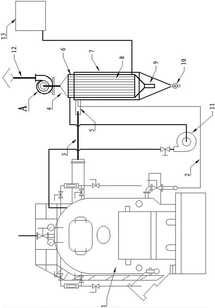 Tail heat recovery and dust removal integrated coal-fired boiler