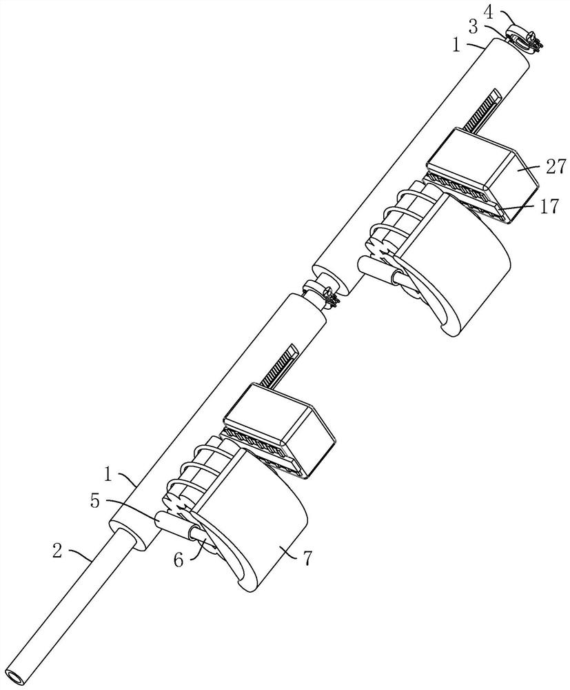 Mine blasting charging device