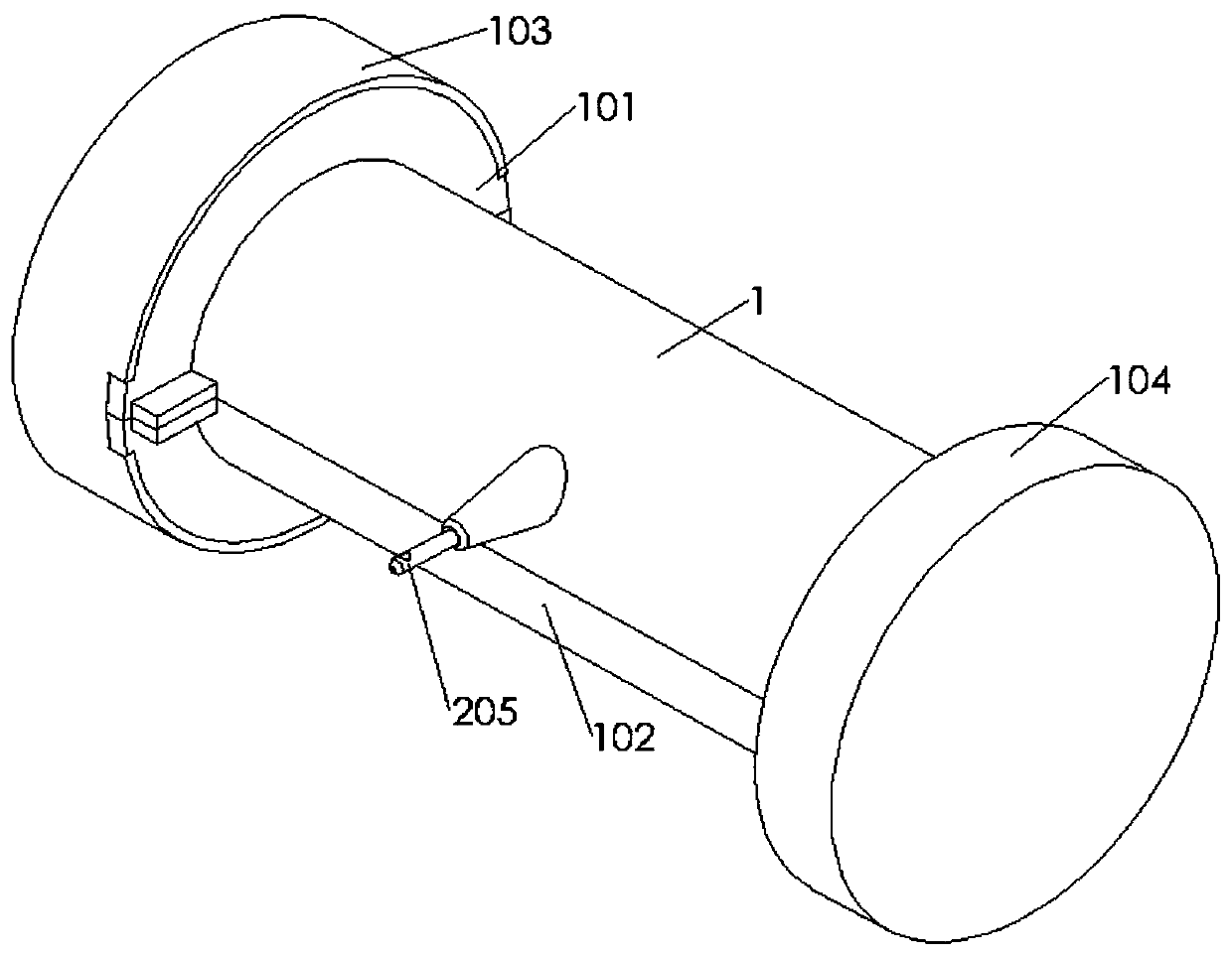 Stay wire type displacement sensor based on absolute coding