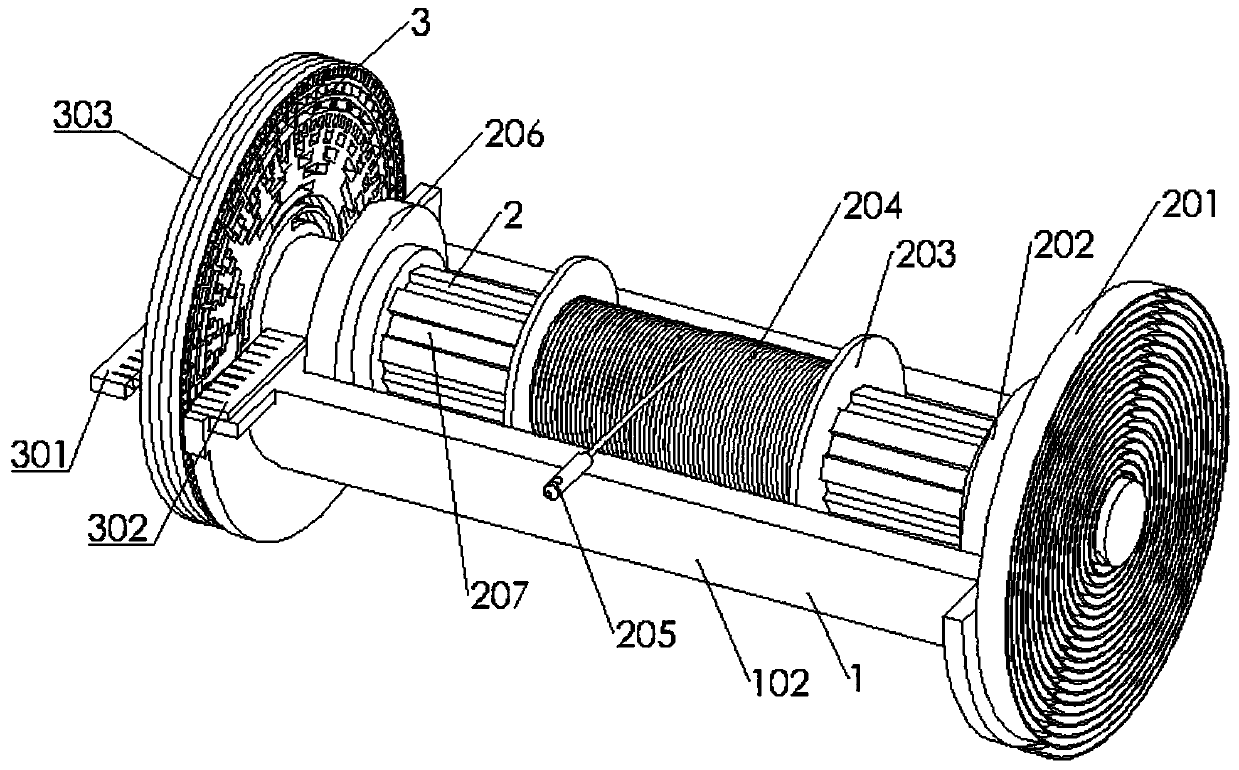 Stay wire type displacement sensor based on absolute coding