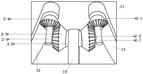 A direct-reading caliper with three-point measurement and combination of inside and outside