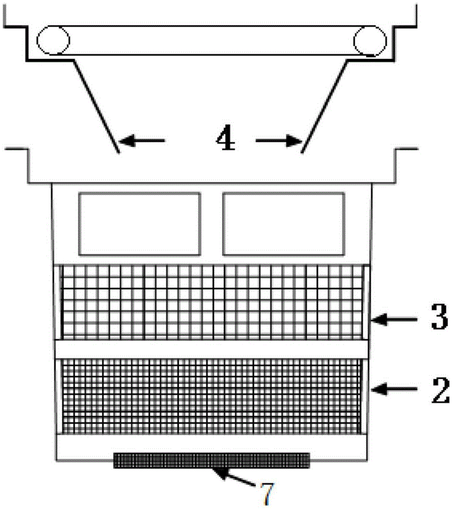 Rainwater inlet trash barrier sieve used for filtering initial rainwater