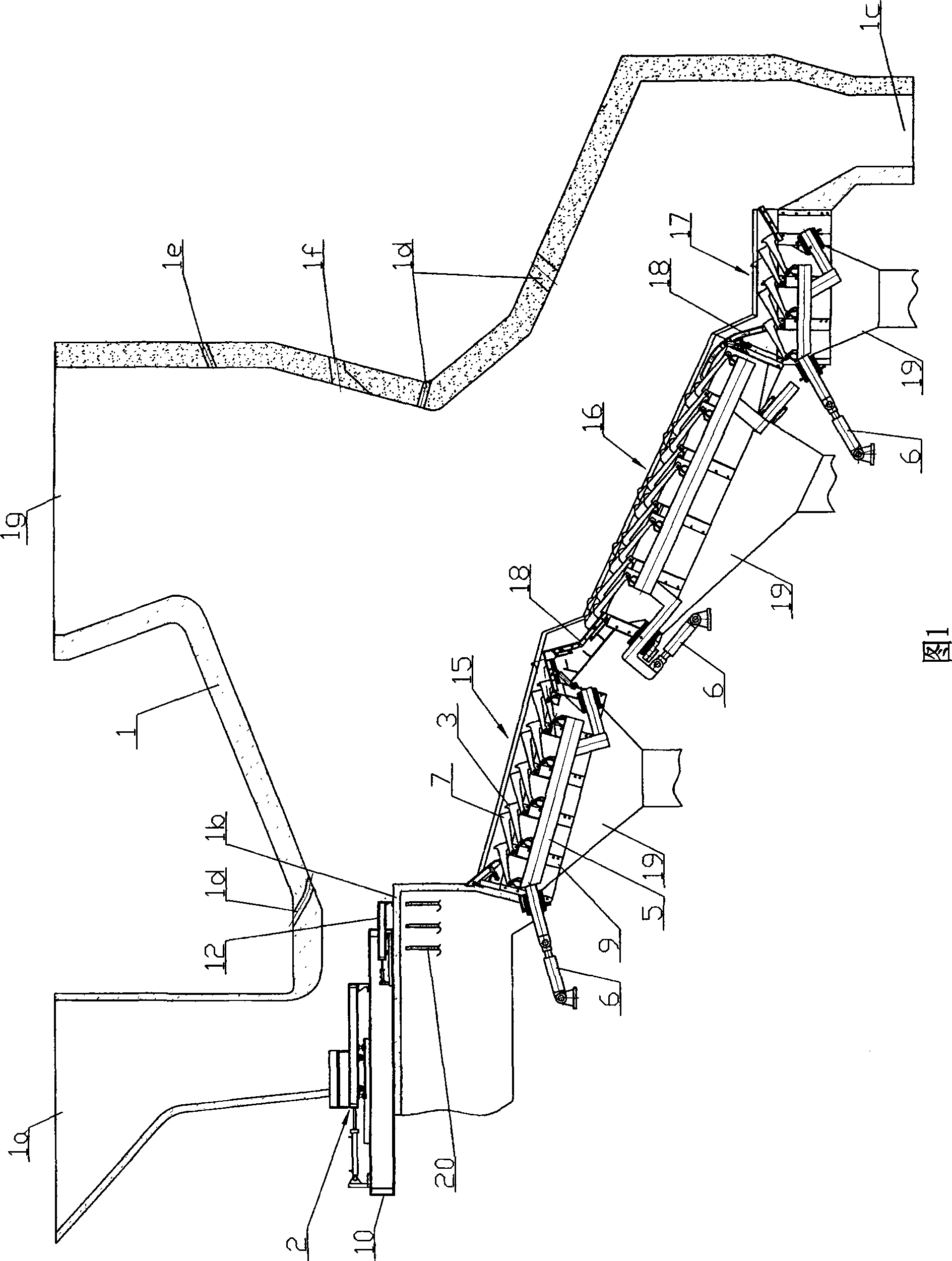 Multiple row sectional drive combined type domestic garbage incinerator