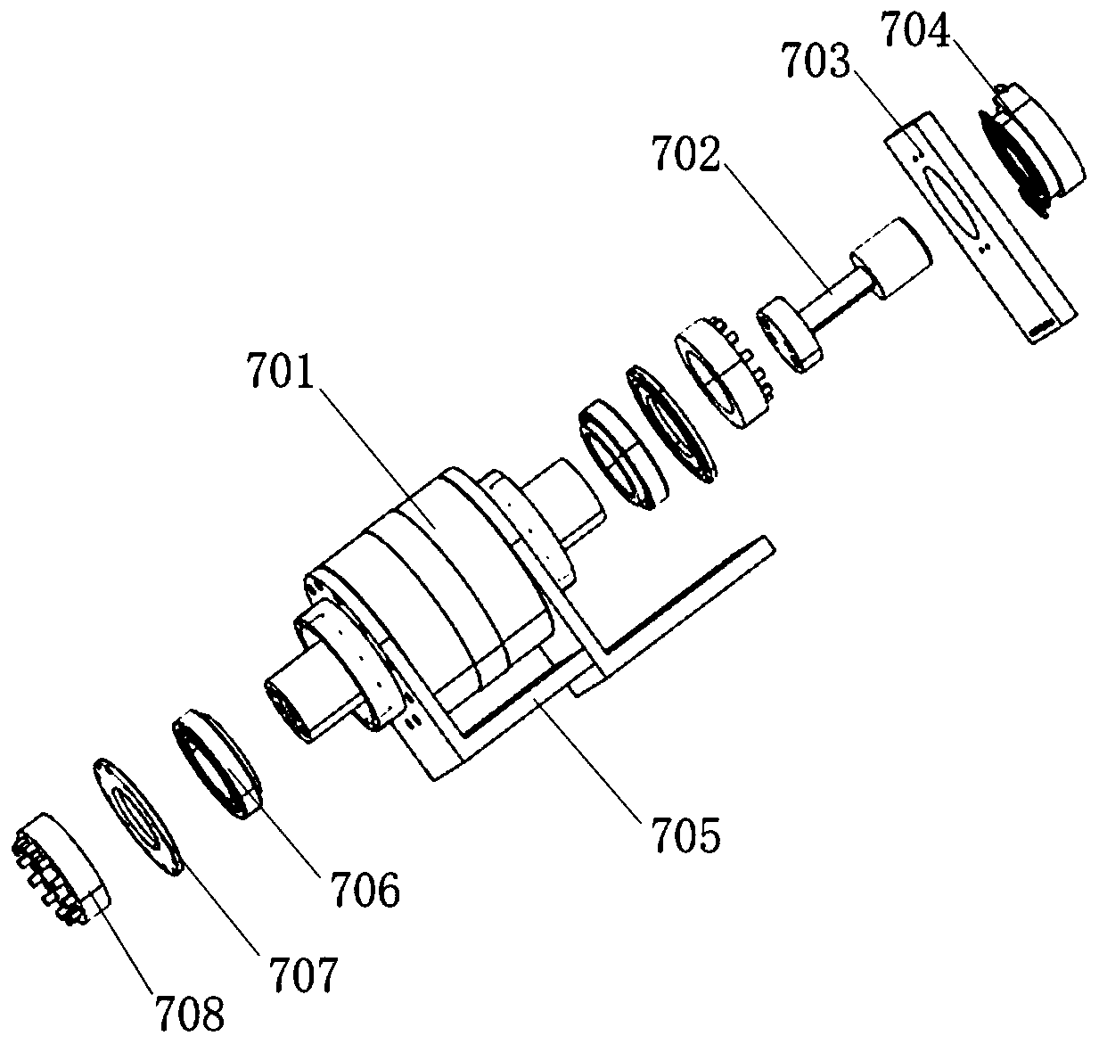 Six-degree-of-freedom hydraulic mechanical arm