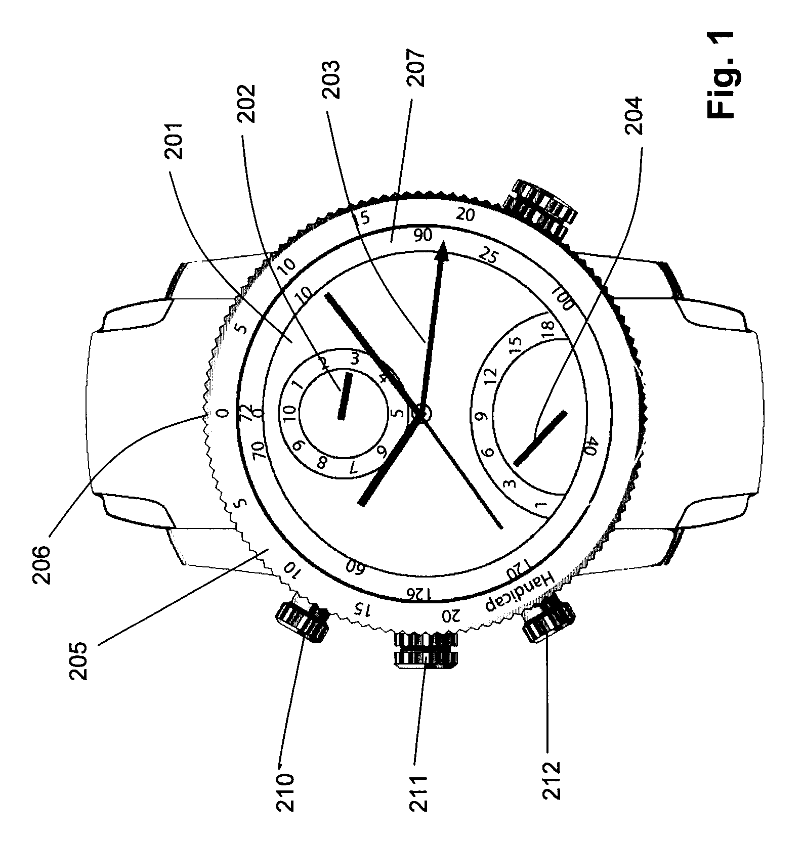 Mechanical golf counter