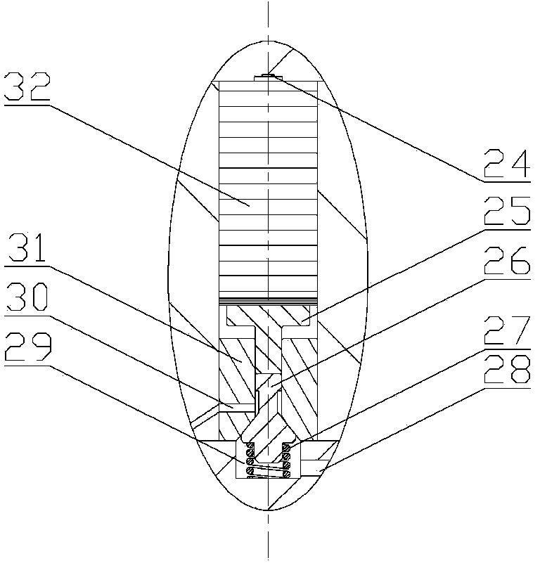 Piezoelectric control pressure accumulation and stabilization oil sprayer