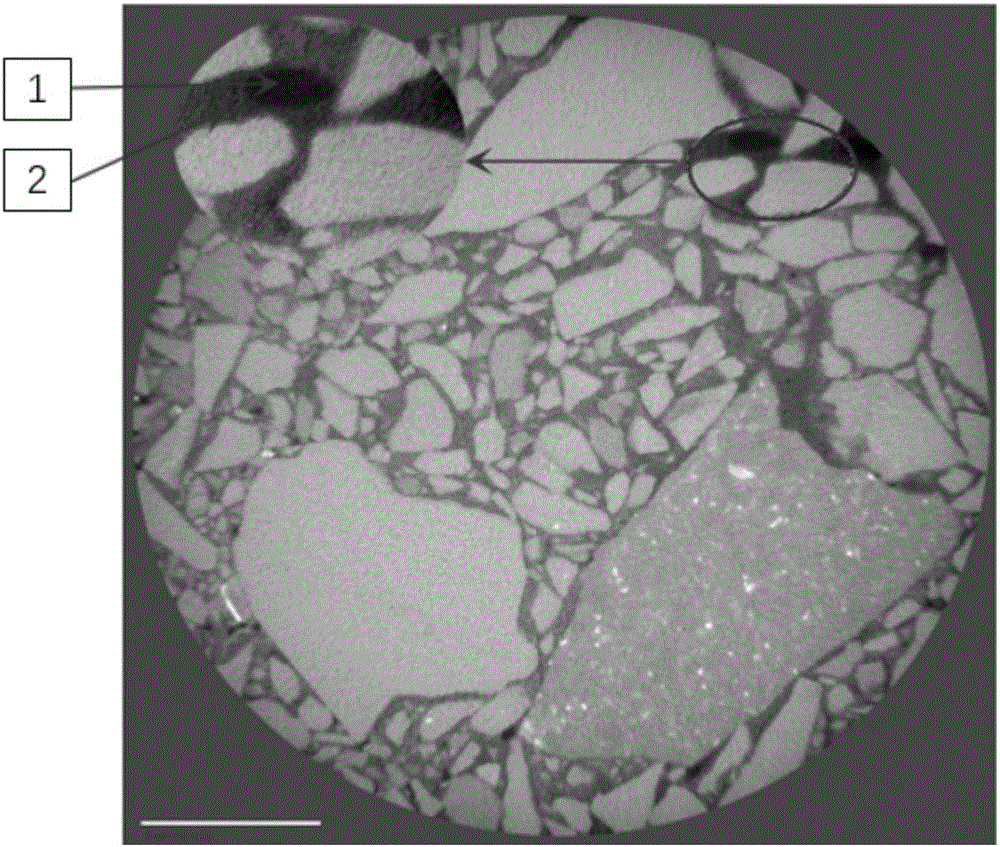 Method for detecting internal structure of cement graded crushed stones for high-speed rail roadbed