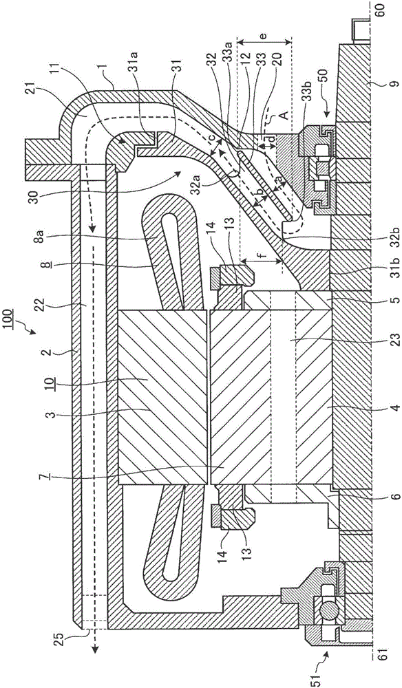 Totally enclosed main motor