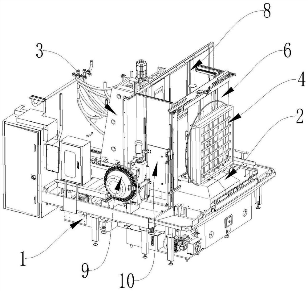 Numerical control machining center capable of achieving multi-face machining through one-time clamping