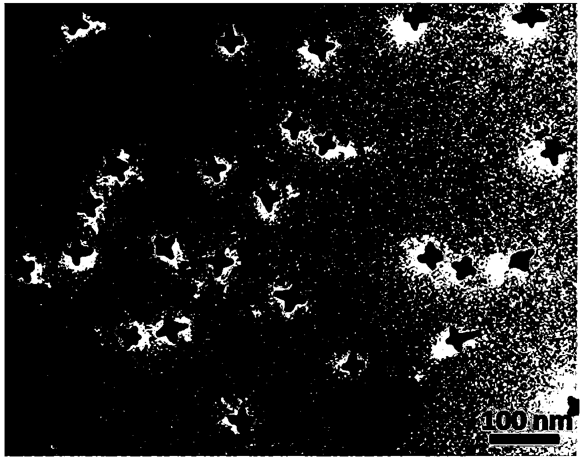 Eight-branch gold nano particle, preparation method, application and intermediate thereof