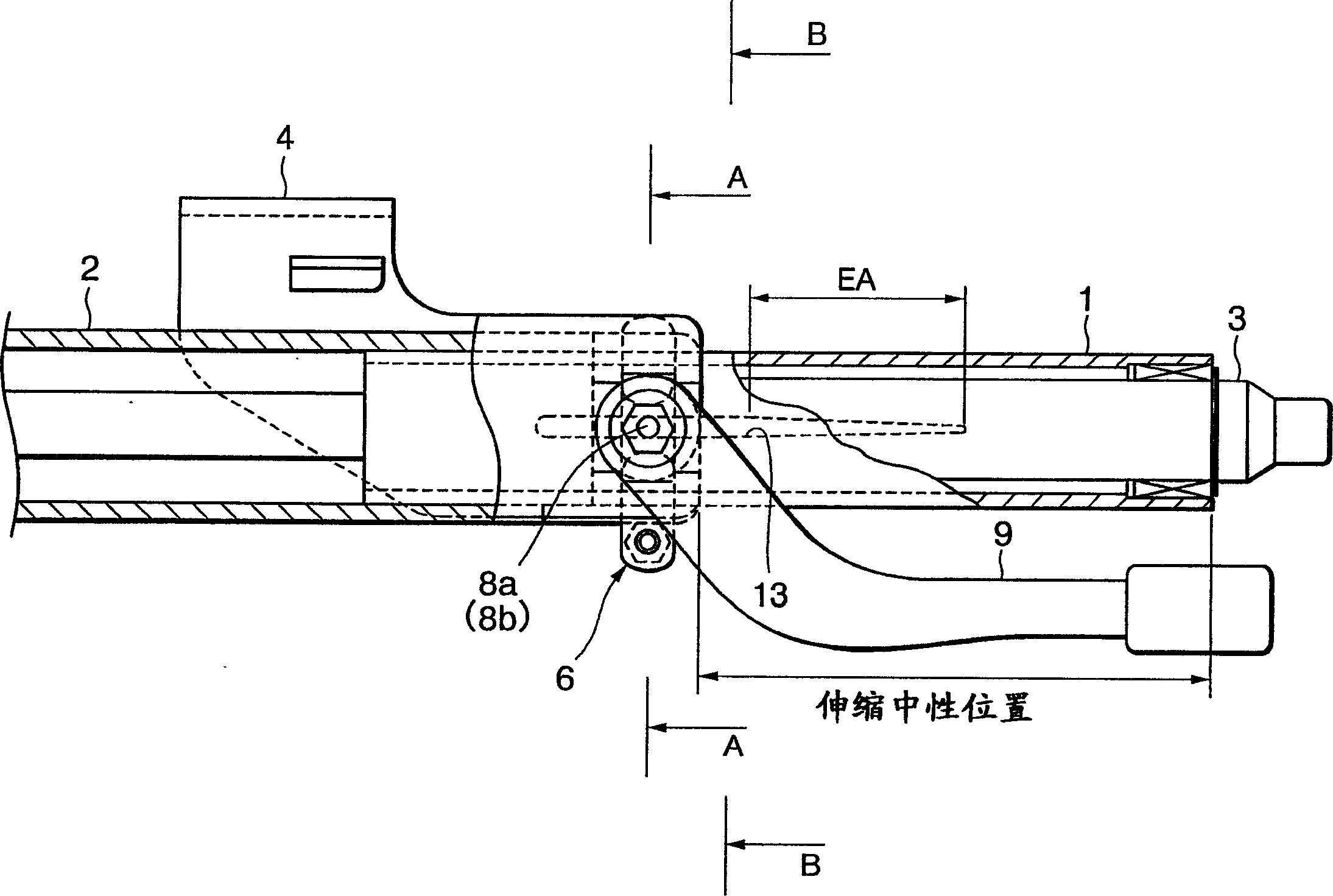 Shock absorbing steering column unit for vehicle