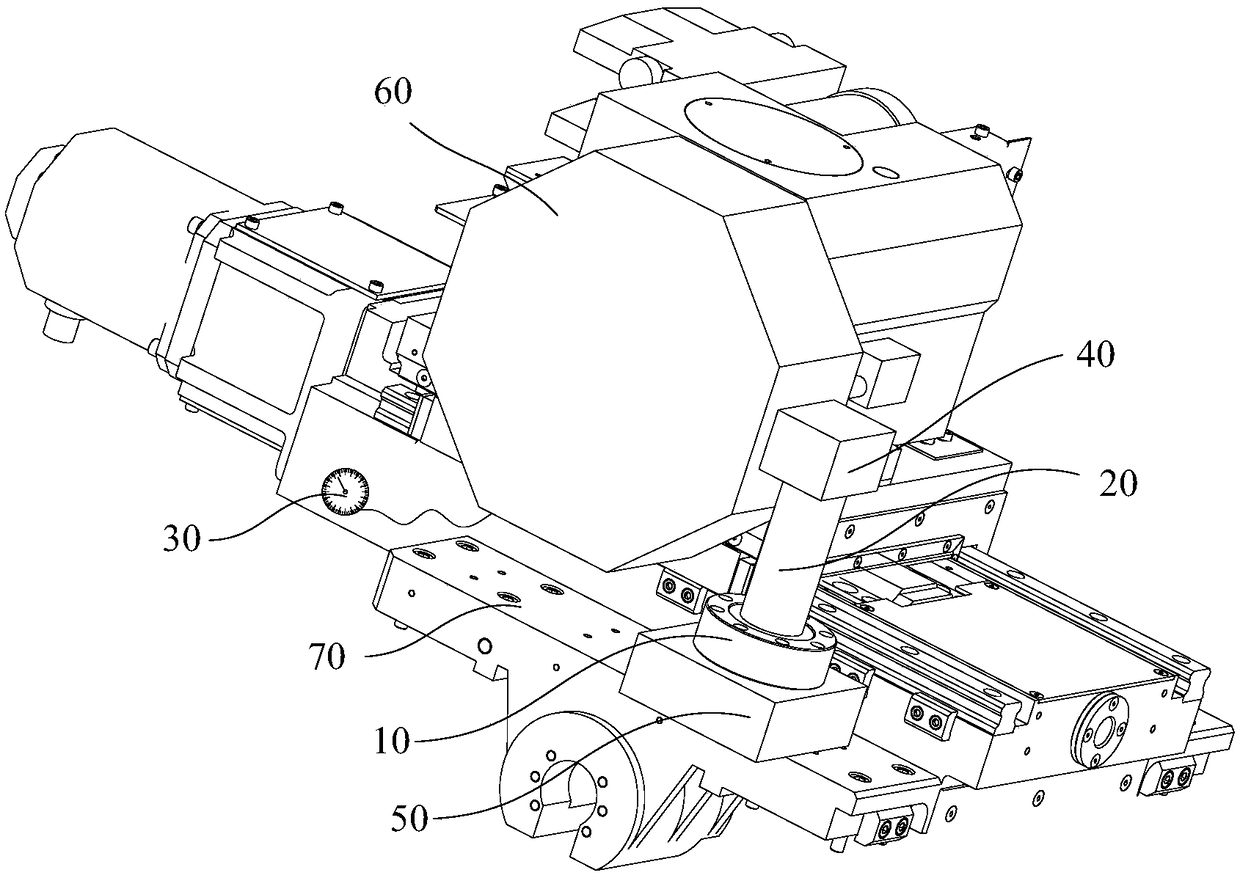 Static stiffness measuring device for vertical diameter direction of lathe tool holder and measuring method thereof