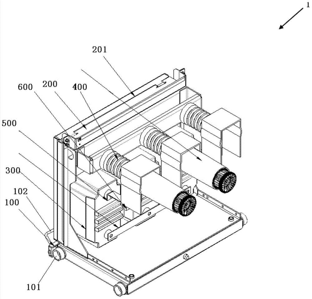 Contact arm of voltage transformer handcart