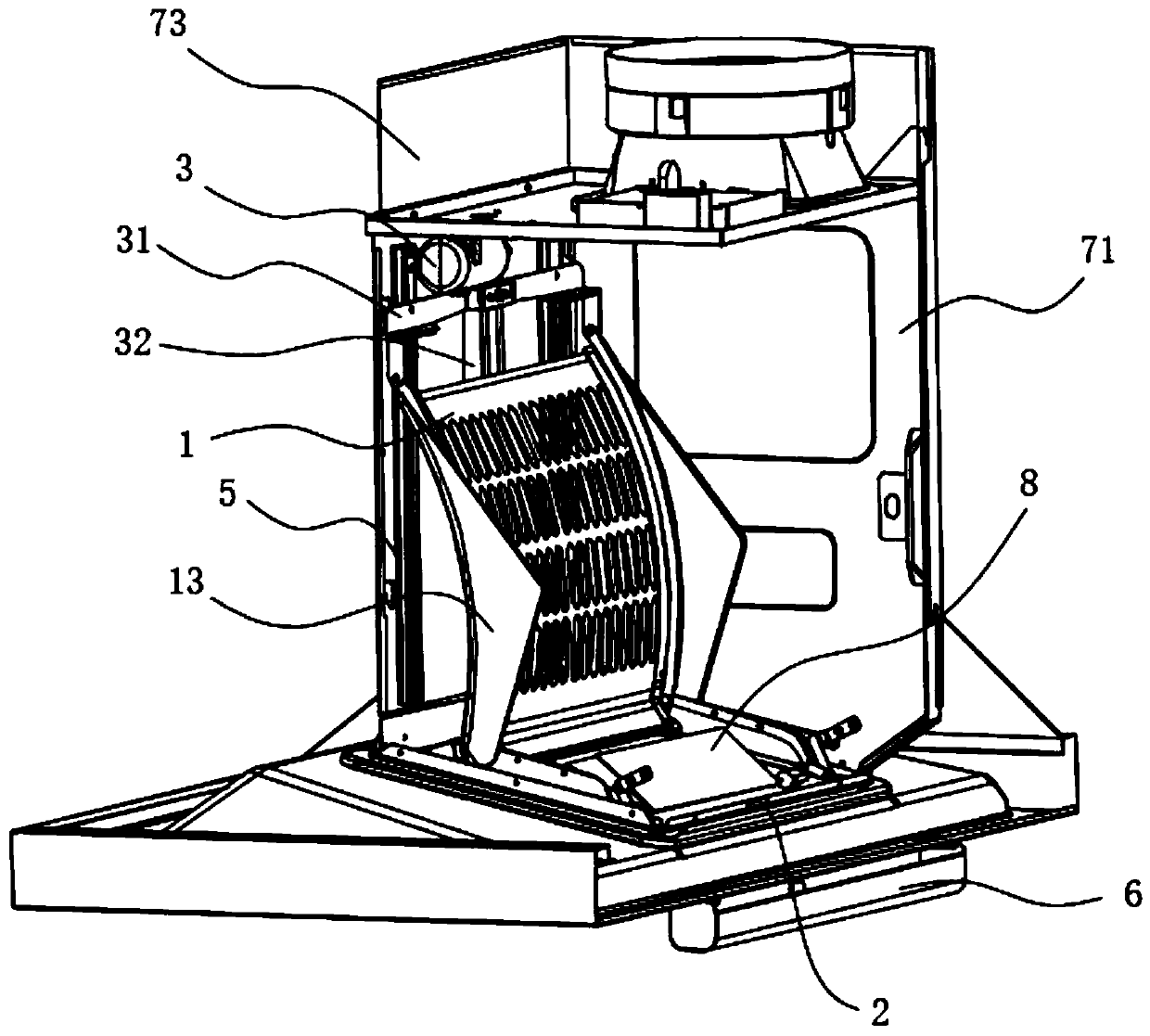 Range hood capable of controlling air inlet area