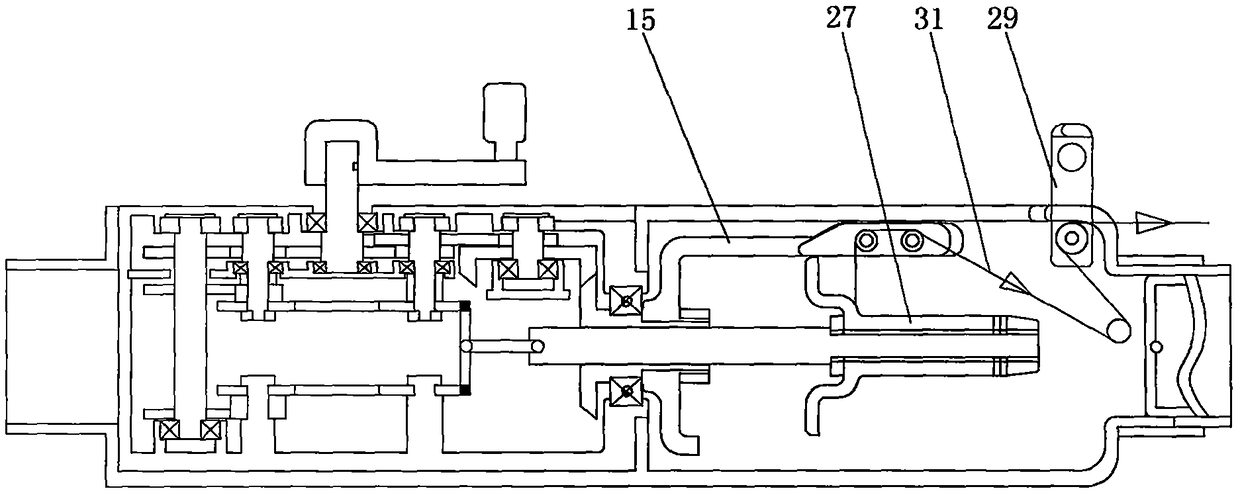 Chain drive longitudinal winding device