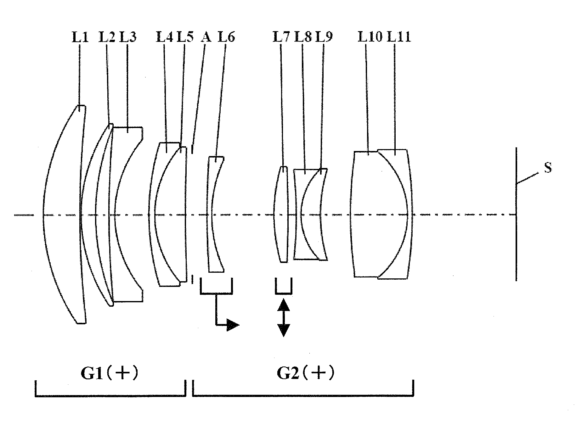 Inner focus lens, interchangeable lens device and camera system