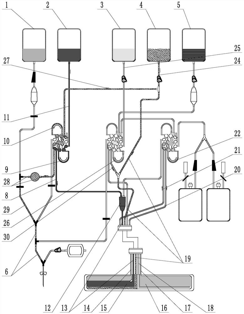 Method for reducing blood waste after blood sampling by centrifugal bag type blood component separator