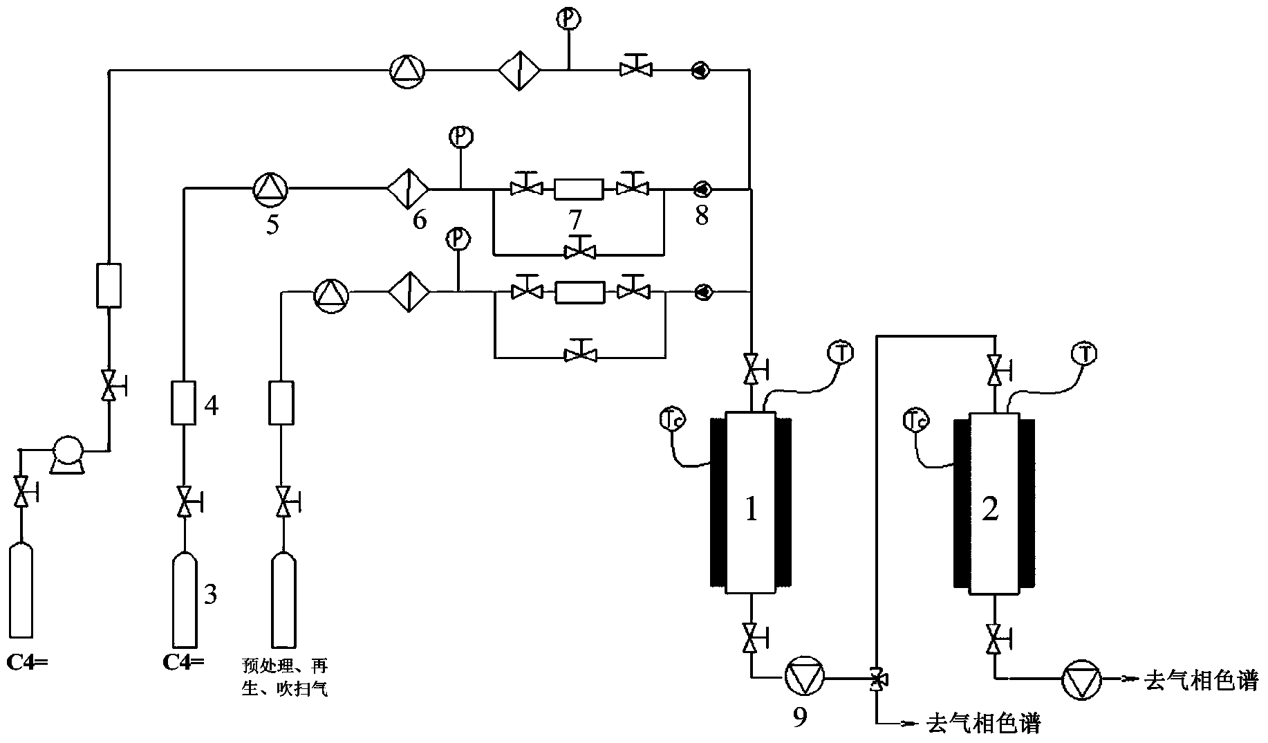 Method for producing propylene and coproducing ethylene from C4 olefins