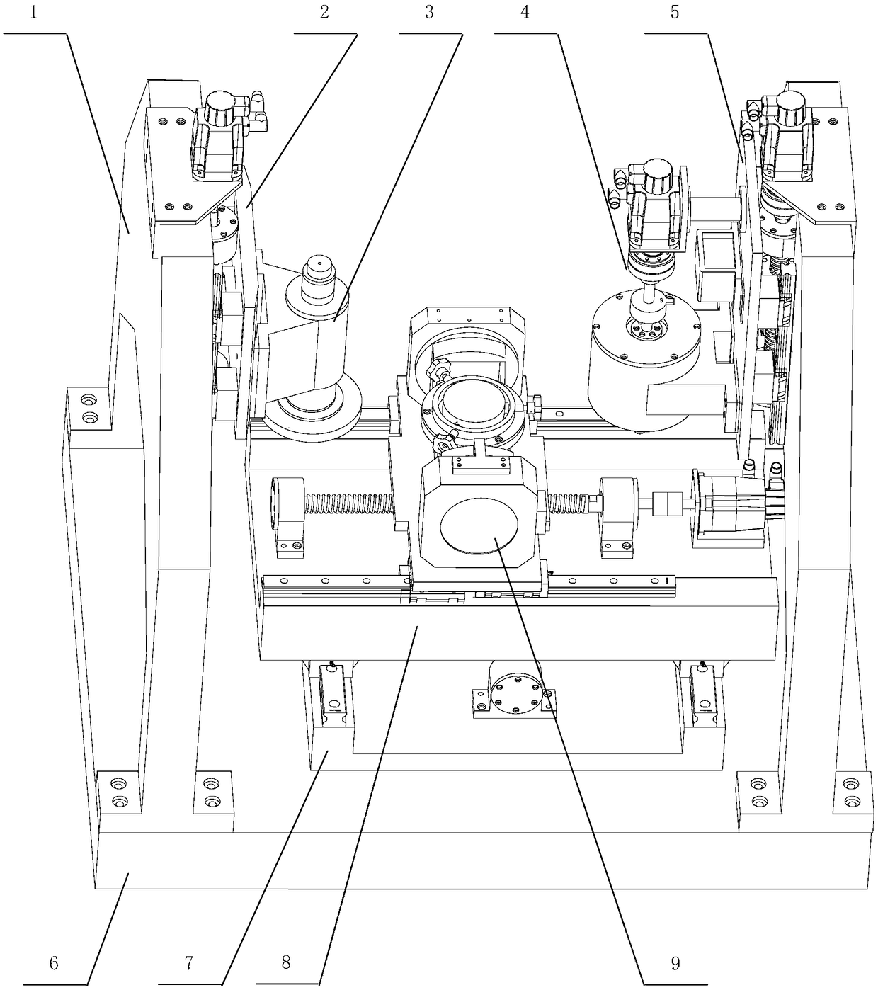 Rough processing and ultrasonic assisting fine processing type forming machine tool for composite grinding wheel and control method