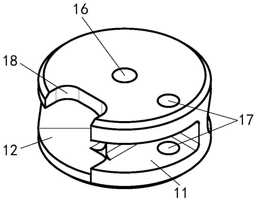 Guide claw release mechanism internally provided with transmission shaft