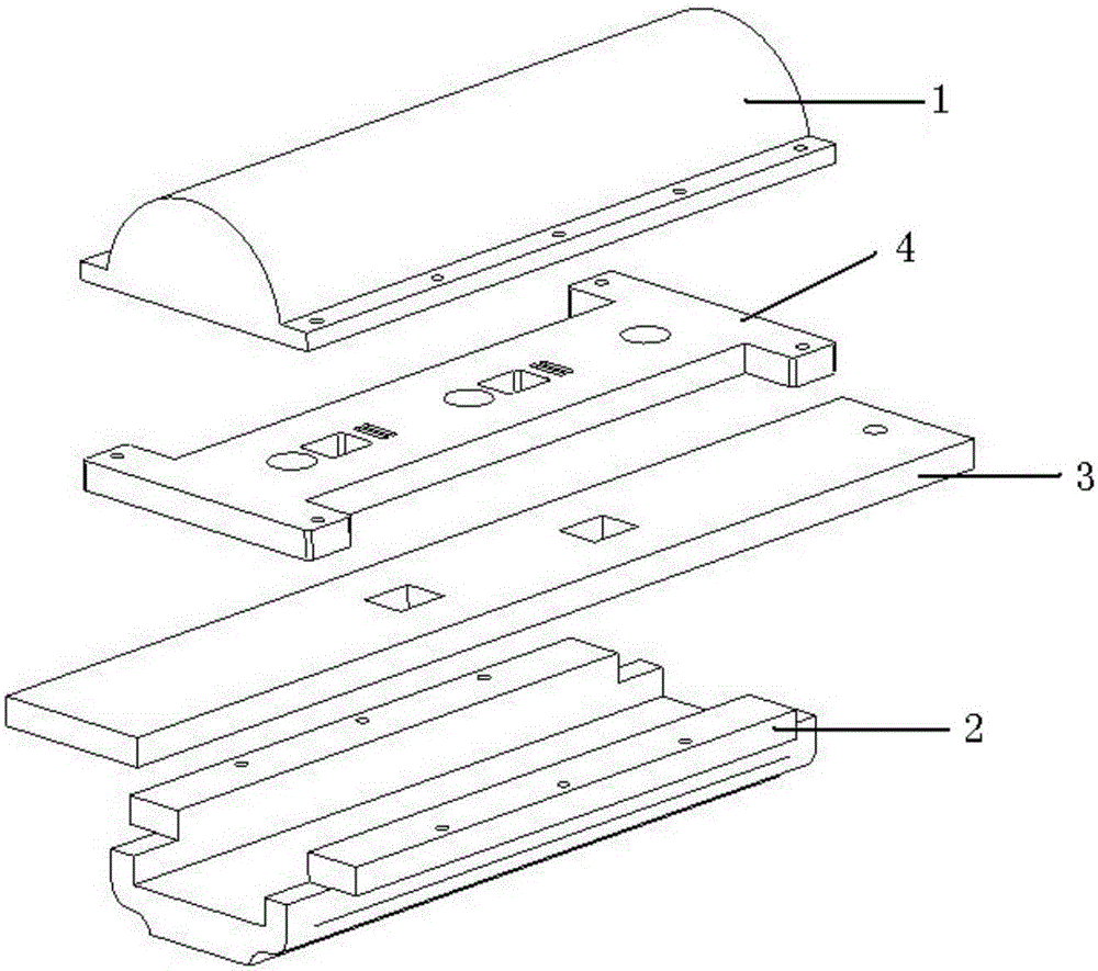 Graphite boat for epitaxial growth of horizontal liquid phase of mercury cadmium telluride thin film