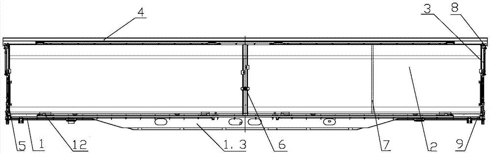 Quick loading and unloading box car body