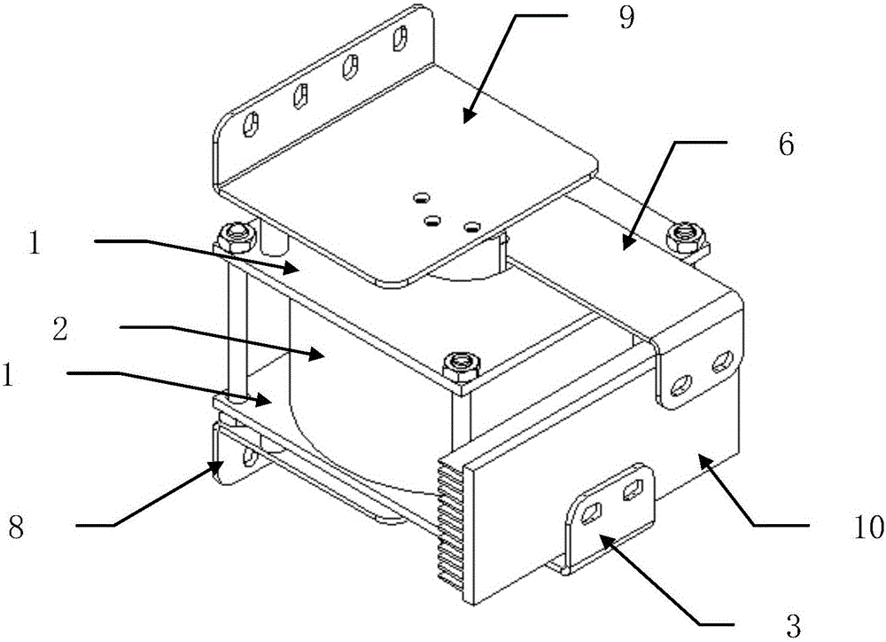 Low-voltage heavy-current ultracrystalline high-frequency transformer