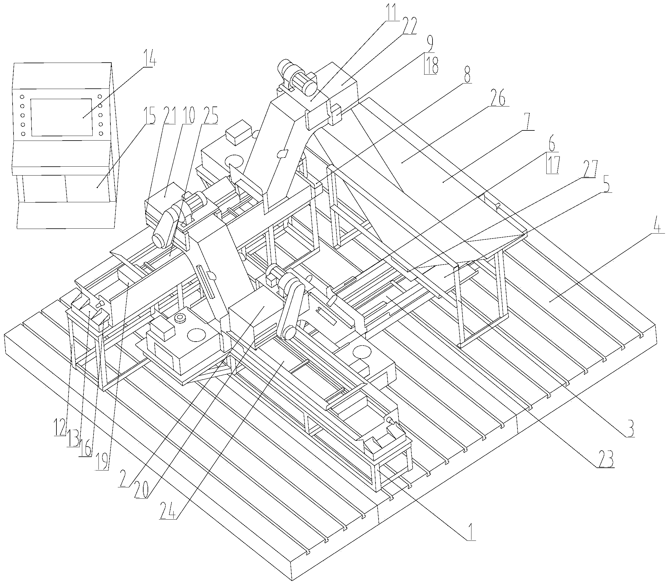 Reliability testing table for multistage tandem chip removing devices