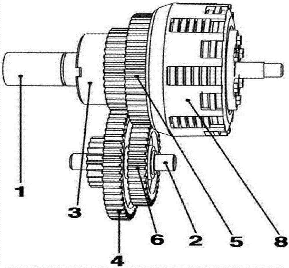 Multi-clutch gear shifting system special for motorcycle and use method of multi-clutch gear shifting system